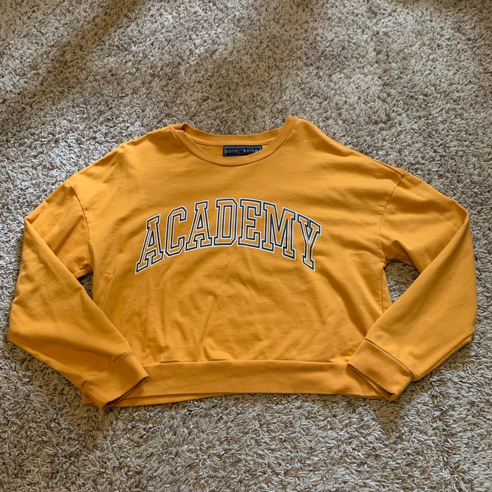 Mustard Cropped Long Sleeve